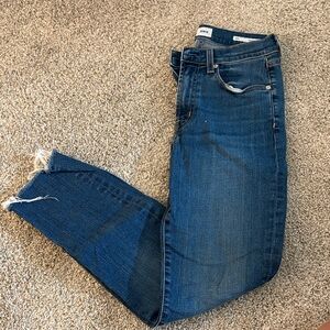 Edwin Bree Slim Straight Dark Blue Cropped Jeans